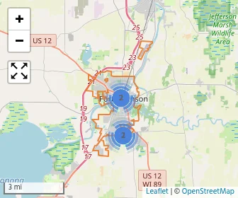 Area schools map